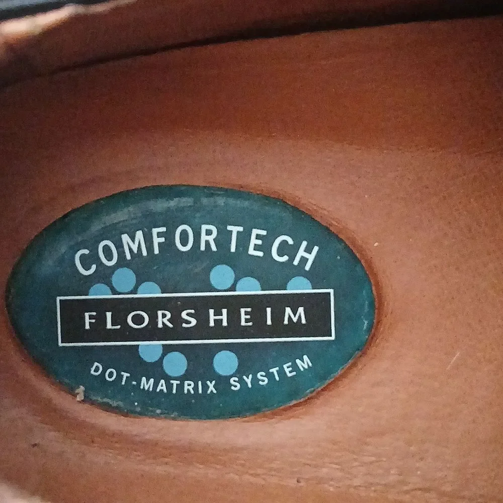 Florsheim leather Comfortech Dot Matrix system black dress oxford shoes Sz 13